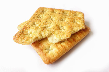 Cracker isolated on white background