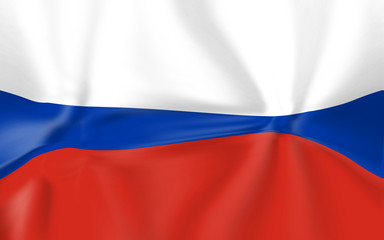 flag of russia 3d render