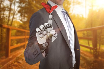 Composite image of close up of butterfly 3d