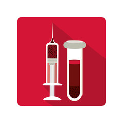 Syringe medical equipment icon vector illustration graphic design