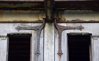 Vintage retro rusted hinges 