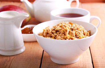 Muesli with fruit and nuts