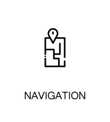 Navigation flat icon.