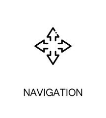 Navigation flat icon.