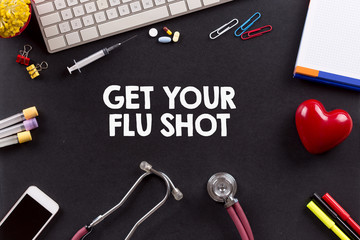 Health Concept: GET YOUR FLU SHOT