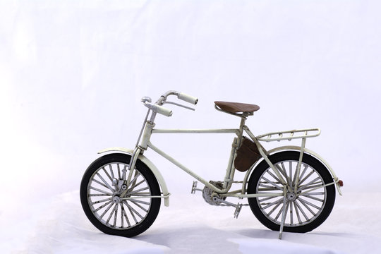 Bicycle models on a white background