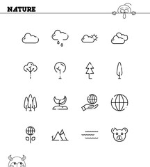 Nature icon set