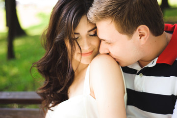 Fototapeta premium Young couple at the park