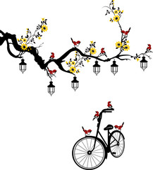 tree branches with birds