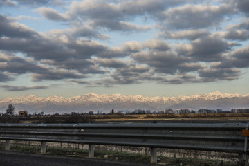 alps, alpi, italy, france, on the road, road, HDR, landscape, clouds, photography, guard rails