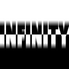 Vector illustration with Infinity word. The concept of eternity.