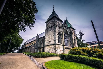 Papier Peint photo autocollant Monument July 19, 2015: The cathedral of Stavanger, Norway