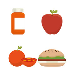 menu nutritive food icons vector illustration design
