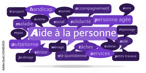 "Nuage de Mots Aide à la Personne v3" fichier vectoriel libre de droits