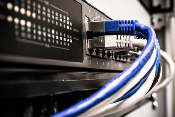 Hardware router. To him summed up, various computer cables.
