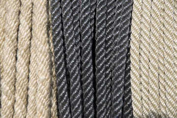 Ropes cord in row as a background