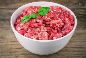 fresh forcemeat in bowl