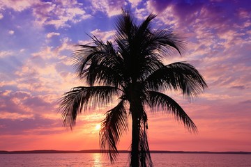 Sunset landscape in Cuba