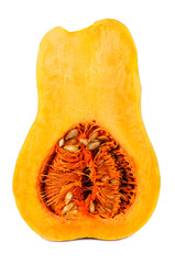 half of ripe pumpkin
