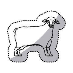 Sheep cute animal icon vector illustration graphic design