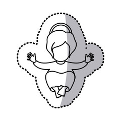 Baby jesus cartoon icon vector illustration graphic design