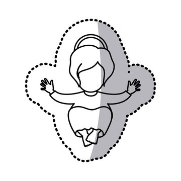 Baby jesus cartoon icon vector illustration graphic design