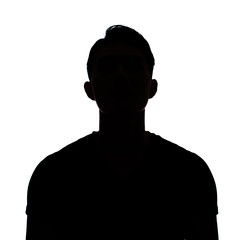 silhouette of man