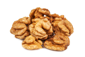 heap of peeled walnut