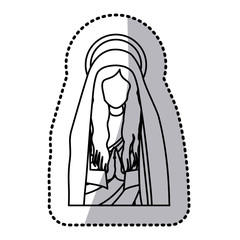 Holy virgin mary icon vector illustration graphic design