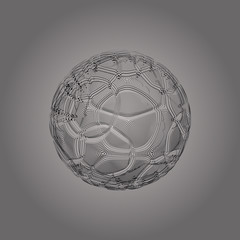 Futuristic Abstract Background. 3d Vector Illustration. Warp surface. Distortion. Fabric. Space surface. sci-fi backdrop. Big data wireframe.