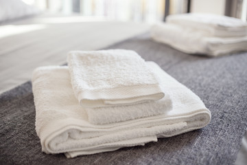 Fototapeta na wymiar Fresh and clean towels