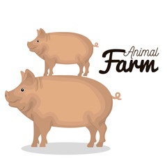 animals farm group icon vector illustration design