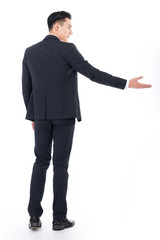 Asian businessman introduce