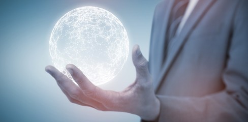 Composite image of midsection of elegant businessman 3d