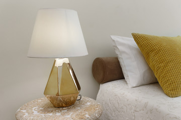 Luxury Nightstand With Lamp