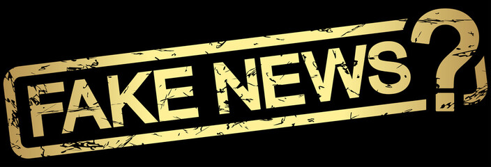 Fototapeta premium gold stamp with text Fake News