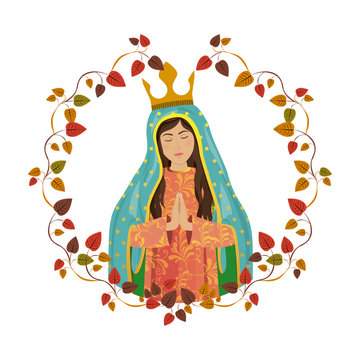 Holy Virgin Mary Icon Vector Illustration Graphic Design