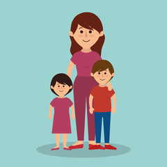 cute family members group vector illustration design