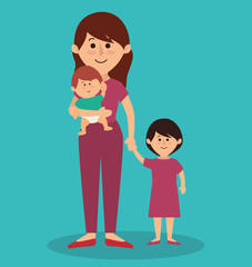 cute family members group vector illustration design