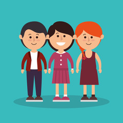 cute family members group vector illustration design