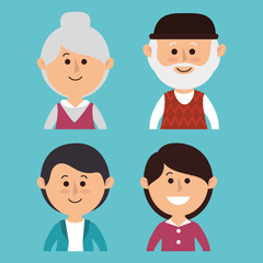 cute family members group vector illustration design