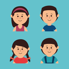 cute family members group vector illustration design