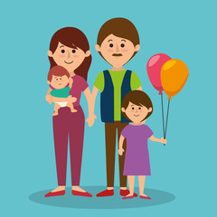 cute family members group vector illustration design