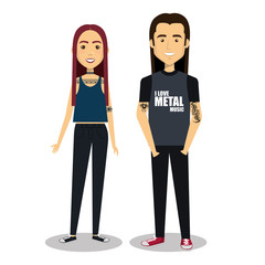 Fototapeta premium young people group avatars characters vector illustration design