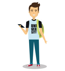 young man lifestyle avatar vector illustration design