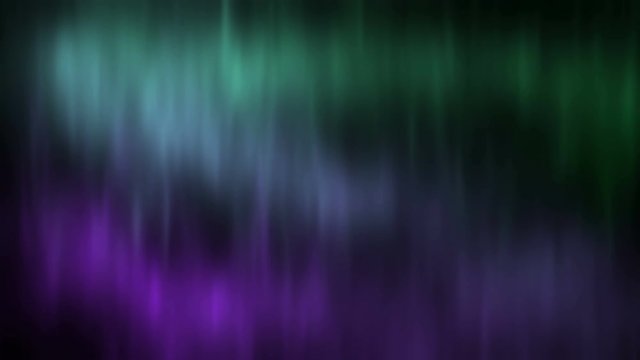 Northern Lights aurora Borealison a background of the starry sky. Green and violet. 4k.