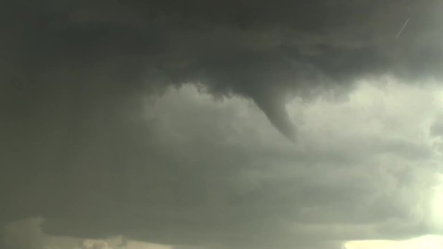 Spinning Tornado Funnel Cloud Aloft