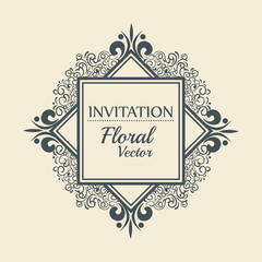 floral invitation save the date vector illustration design