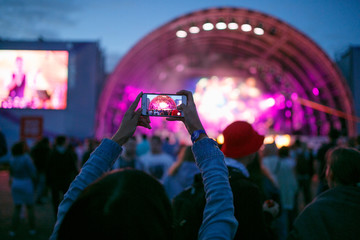 Concert in front of stage