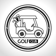 golf club cart icon vector illustration design